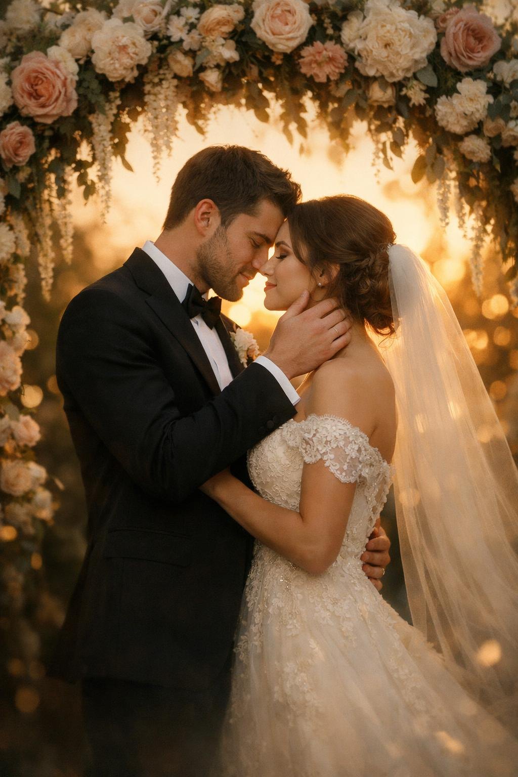Pôster gerado pela IA do HeroShot — Casamento