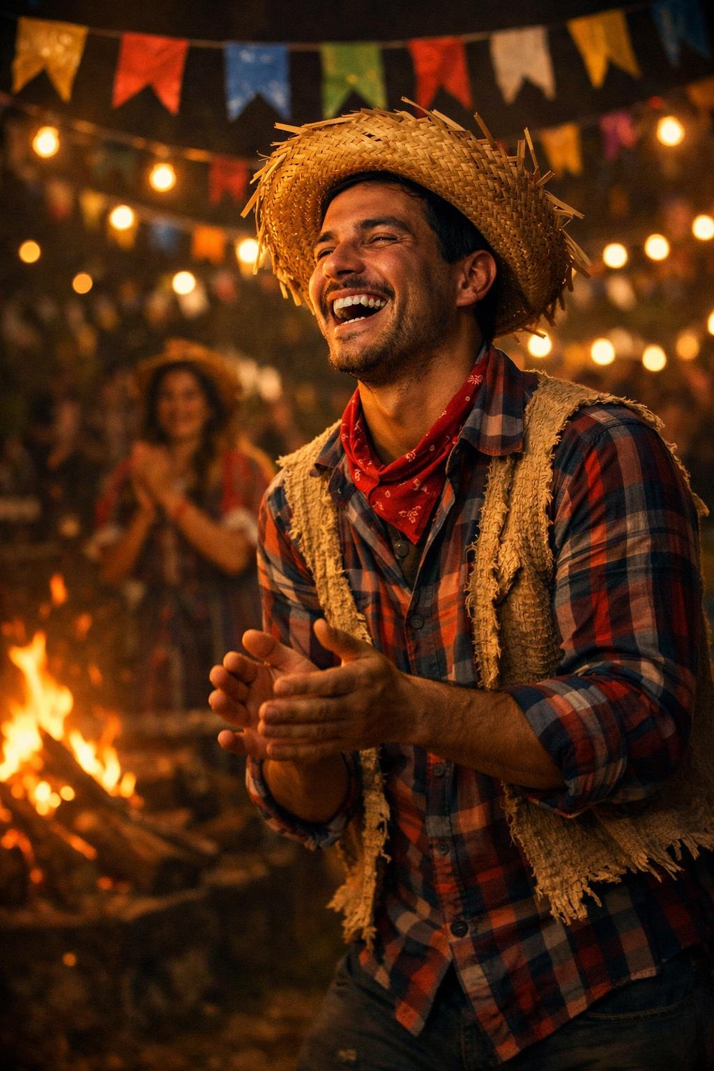 Pôster gerado pela IA do HeroShot — Festa Junina